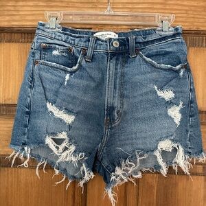 Abercrombie & Fitch High Rise Mom Shorts. Size 26 (curve love)